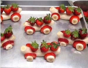 strawberry and banana cars