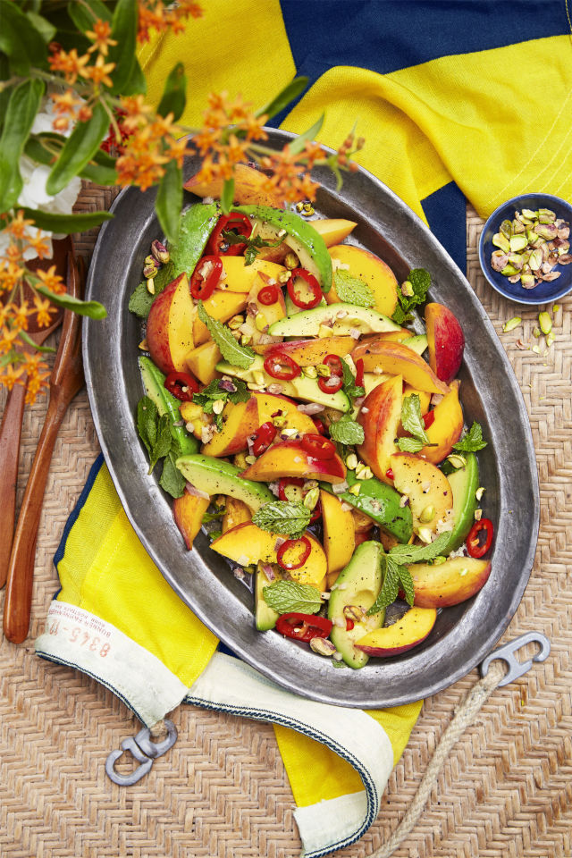 Spicy Peach and Avocado Salad