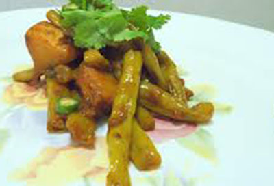 Masala beans curry (Bonchi Temparaduwa)
