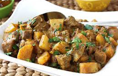 Breadfruit (or Potato) & Beef Curry