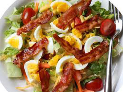 Sweet Potato, Bacon, and Egg salad