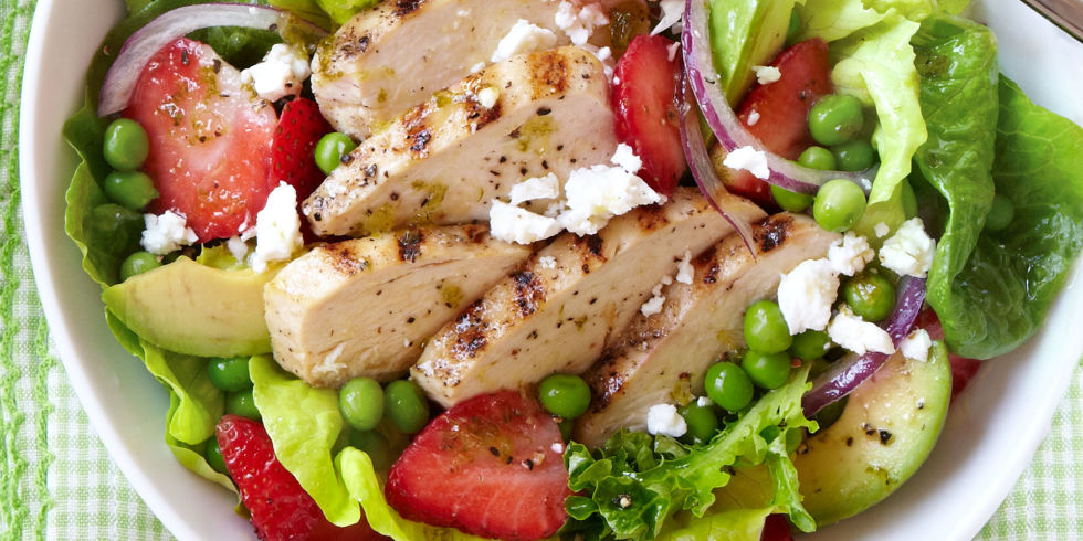 Grilled Chicken and Strawberry Cobb Salad