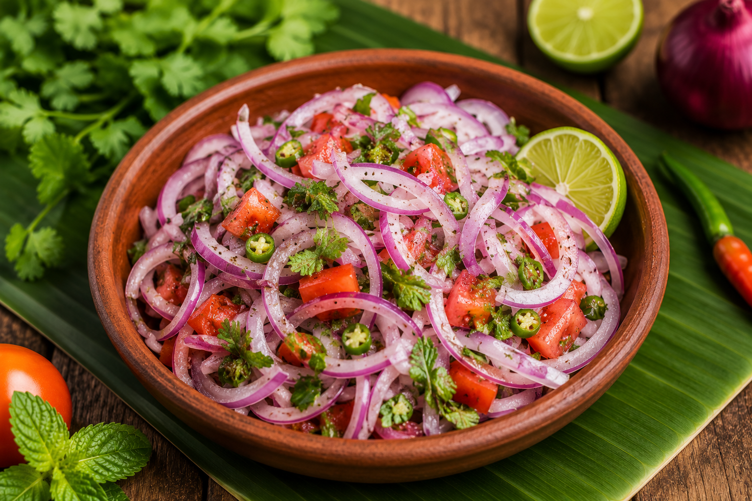 Sri Lankan Onion Salad Recipe (Lunu Salad)